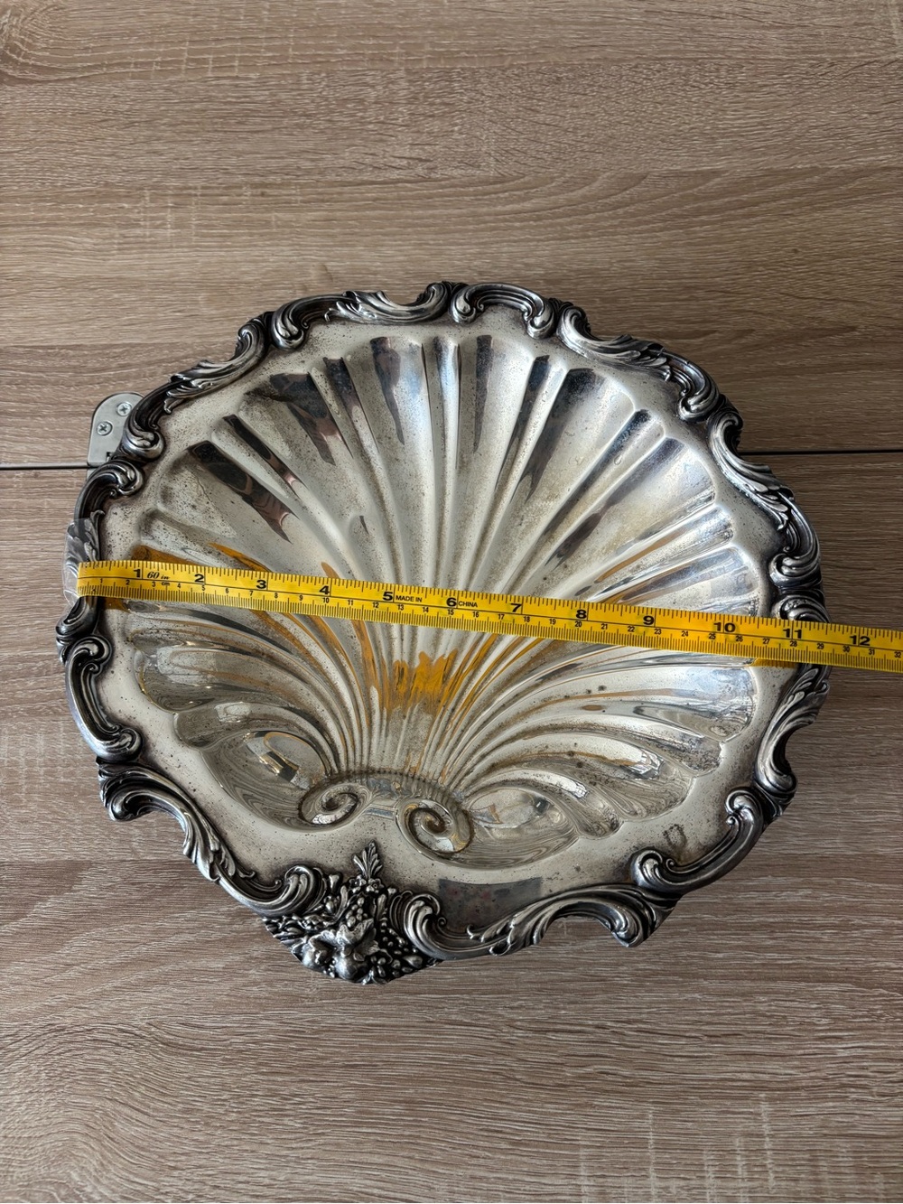 Vintage W&S Blackinton Silver Plate Ornate Shell Footed Serving Bowl 11.5” - Picture 8 of 8